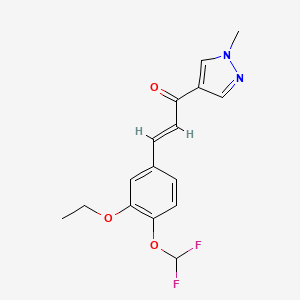 (E)-3-[4-(DIFLUOROMETHOXY)-3-ETHOXYPHENYL]-1-(1-METHYL-1H-PYRAZOL-4-YL)-2-PROPEN-1-ONE