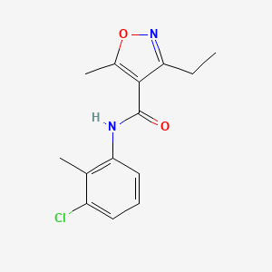 N-(3-CHLORO-2-METHYLPHENYL)-3-ETHYL-5-METHYL-12-OXAZOLE-4-CARBOXAMIDE