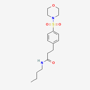 molecular formula C17H26N2O4S B4550650 N-BUTYL-3-[4-(MORPHOLINE-4-SULFONYL)PHENYL]PROPANAMIDE 