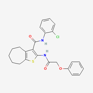 N-(2-CHLOROPHENYL)-2-(2-PHENOXYACETAMIDO)-4H,5H,6H,7H,8H-CYCLOHEPTA[B]THIOPHENE-3-CARBOXAMIDE