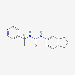 molecular formula C17H19N3O B4550702 N-(2,3-DIHYDRO-1H-INDEN-5-YL)-N'-[1-(4-PYRIDYL)ETHYL]UREA 