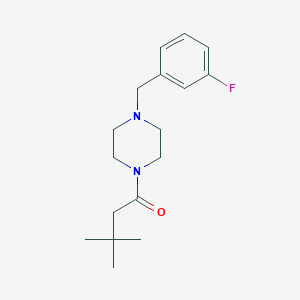 molecular formula C17H25FN2O B4550719 1-(3,3-dimethylbutanoyl)-4-(3-fluorobenzyl)piperazine 