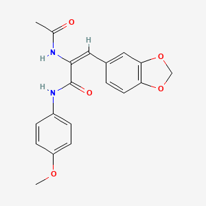 molecular formula C19H18N2O5 B4550722 2-(acetylamino)-3-(1,3-benzodioxol-5-yl)-N-(4-methoxyphenyl)acrylamide 