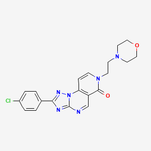 2-(4-CHLOROPHENYL)-7-(2-MORPHOLINOETHYL)PYRIDO[3,4-E][1,2,4]TRIAZOLO[1,5-A]PYRIMIDIN-6(7H)-ONE