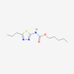 molecular formula C11H19N3O2S B4550734 pentyl N-(5-propyl-1,3,4-thiadiazol-2-yl)carbamate 