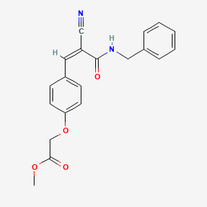 molecular formula C20H18N2O4 B4550742 methyl 2-[4-[(Z)-3-(benzylamino)-2-cyano-3-oxoprop-1-enyl]phenoxy]acetate 