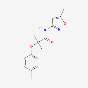 molecular formula C15H18N2O3 B4550757 2-METHYL-N-(5-METHYL-12-OXAZOL-3-YL)-2-(4-METHYLPHENOXY)PROPANAMIDE 