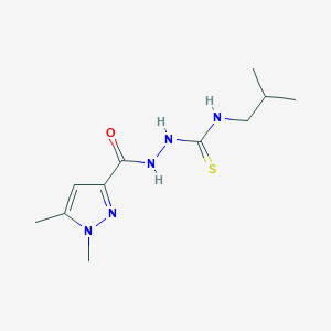 2-[(1,5-dimethyl-1H-pyrazol-3-yl)carbonyl]-N-isobutylhydrazinecarbothioamide