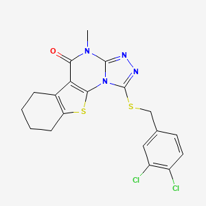 1-[(3,4-dichlorobenzyl)thio]-4-methyl-6,7,8,9-tetrahydro[1]benzothieno[3,2-e][1,2,4]triazolo[4,3-a]pyrimidin-5(4H)-one