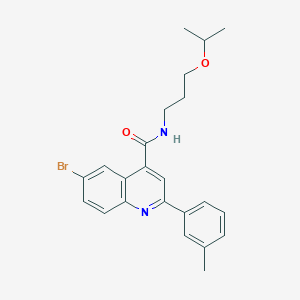 molecular formula C23H25BrN2O2 B455081 6-bromo-N-(3-isopropoxypropyl)-2-(3-methylphenyl)-4-quinolinecarboxamide 