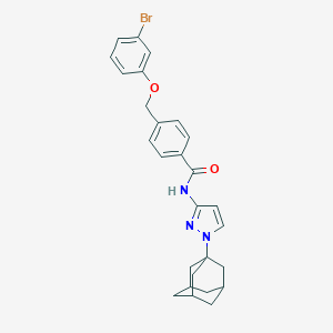 N-[1-(1-adamantyl)-1H-pyrazol-3-yl]-4-[(3-bromophenoxy)methyl]benzamide