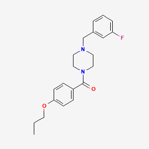 molecular formula C21H25FN2O2 B4550823 [4-(3-FLUOROBENZYL)PIPERAZINO](4-PROPOXYPHENYL)METHANONE 