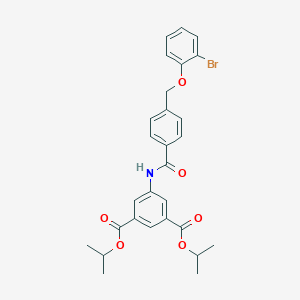 molecular formula C28H28BrNO6 B455083 Diisopropyl 5-({4-[(2-bromophenoxy)methyl]benzoyl}amino)isophthalate 