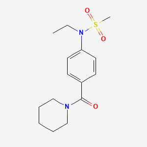 molecular formula C15H22N2O3S B4550837 N-ethyl-N-[4-(1-piperidinylcarbonyl)phenyl]methanesulfonamide 