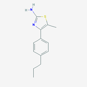 molecular formula C13H16N2S B455085 5-甲基-4-(4-丙基苯基)-1,3-噻唑-2-胺 CAS No. 438223-45-1