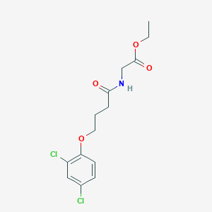 molecular formula C14H17Cl2NO4 B4550885 ETHYL 2-[4-(2,4-DICHLOROPHENOXY)BUTANAMIDO]ACETATE 