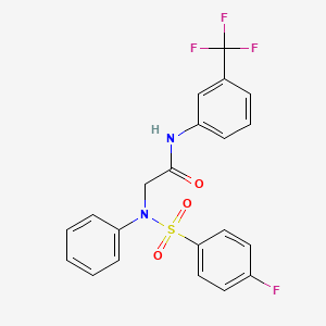 N~2~-[(4-fluorophenyl)sulfonyl]-N~2~-phenyl-N~1~-[3-(trifluoromethyl)phenyl]glycinamide