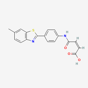 molecular formula C18H14N2O3S B4550891 (Z)-4-[4-(6-methyl-1,3-benzothiazol-2-yl)anilino]-4-oxobut-2-enoic acid 