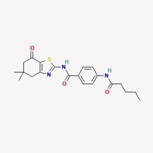 N-(5,5-DIMETHYL-7-OXO-4,5,6,7-TETRAHYDRO-1,3-BENZOTHIAZOL-2-YL)-4-PENTANAMIDOBENZAMIDE