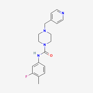 N-(3-FLUORO-4-METHYLPHENYL)-4-[(PYRIDIN-4-YL)METHYL]PIPERAZINE-1-CARBOXAMIDE