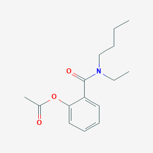 molecular formula C15H21NO3 B4550982 2-{[butyl(ethyl)amino]carbonyl}phenyl acetate 