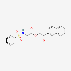 2-(2-Naphthyl)-2-oxoethyl 2-[(phenylsulfonyl)amino]acetate