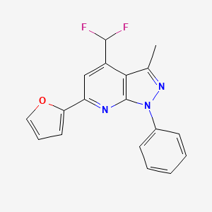 4-(difluoromethyl)-6-(2-furyl)-3-methyl-1-phenyl-1H-pyrazolo[3,4-b]pyridine