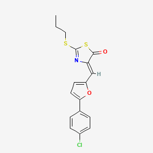 (4Z)-4-[[5-(4-chlorophenyl)furan-2-yl]methylidene]-2-propylsulfanyl-1,3-thiazol-5-one