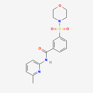 molecular formula C17H19N3O4S B4551022 N-(6-methylpyridin-2-yl)-3-(morpholin-4-ylsulfonyl)benzamide 