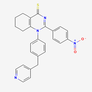 2-(4-nitrophenyl)-1-[4-(4-pyridinylmethyl)phenyl]-5,6,7,8-tetrahydro-4(1H)-quinazolinethione