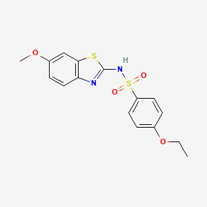 4-ETHOXY-N-(6-METHOXY-13-BENZOTHIAZOL-2-YL)BENZENE-1-SULFONAMIDE