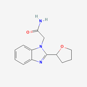 molecular formula C13H15N3O2 B4551078 2-[2-(tetrahydro-2-furanyl)-1H-benzimidazol-1-yl]acetamide 