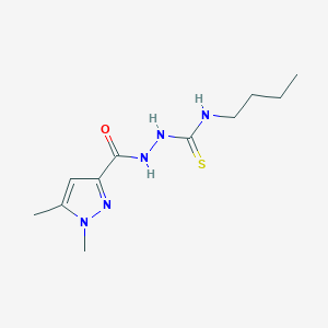 N-butyl-2-[(1,5-dimethyl-1H-pyrazol-3-yl)carbonyl]hydrazinecarbothioamide