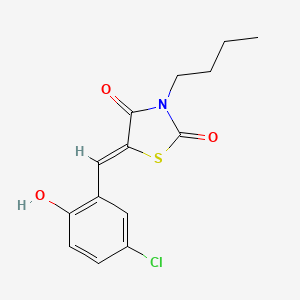 molecular formula C14H14ClNO3S B4551090 3-butyl-5-(5-chloro-2-hydroxybenzylidene)-1,3-thiazolidine-2,4-dione 