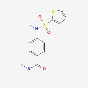 N,N-dimethyl-4-[methyl(thiophen-2-ylsulfonyl)amino]benzamide