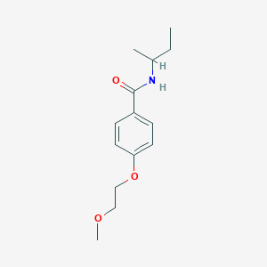 molecular formula C14H21NO3 B4551106 N-(sec-butyl)-4-(2-methoxyethoxy)benzamide 