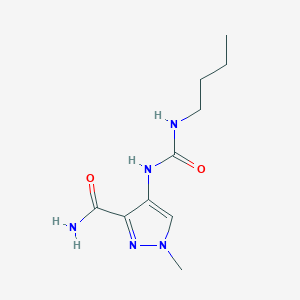 molecular formula C10H17N5O2 B4551122 4-{[(butylamino)carbonyl]amino}-1-methyl-1H-pyrazole-3-carboxamide 