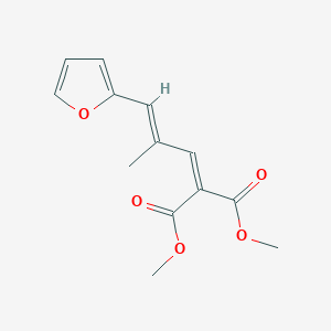 molecular formula C13H14O5 B4551128 dimethyl [3-(2-furyl)-2-methyl-2-propen-1-ylidene]malonate 