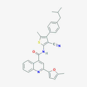 N-[3-cyano-4-(4-isobutylphenyl)-5-methyl-2-thienyl]-2-(5-methyl-2-furyl)-4-quinolinecarboxamide