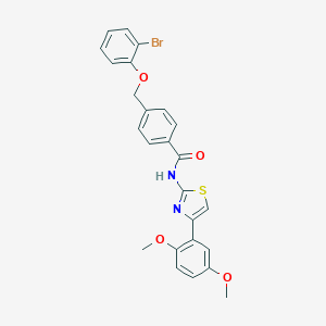 4-[(2-bromophenoxy)methyl]-N-[4-(2,5-dimethoxyphenyl)-1,3-thiazol-2-yl]benzamide