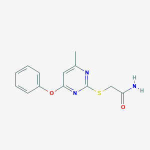 2-[(4-methyl-6-phenoxy-2-pyrimidinyl)thio]acetamide