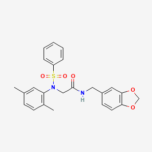 N~1~-(1,3-benzodioxol-5-ylmethyl)-N~2~-(2,5-dimethylphenyl)-N~2~-(phenylsulfonyl)glycinamide