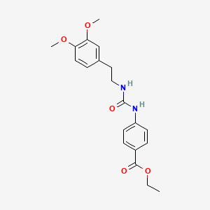 molecular formula C20H24N2O5 B4551233 ethyl 4-[({[2-(3,4-dimethoxyphenyl)ethyl]amino}carbonyl)amino]benzoate 