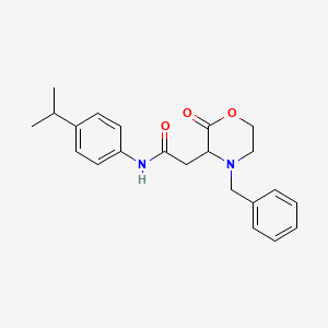 2-(4-benzyl-2-oxomorpholin-3-yl)-N-[4-(propan-2-yl)phenyl]acetamide