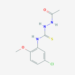 molecular formula C10H12ClN3O2S B4551266 2-acetyl-N-(5-chloro-2-methoxyphenyl)hydrazinecarbothioamide 