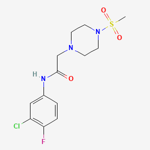 N-(3-CHLORO-4-FLUOROPHENYL)-2-(4-METHANESULFONYLPIPERAZIN-1-YL)ACETAMIDE