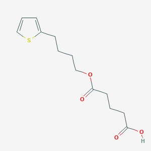 molecular formula C13H18O4S B4551294 5-Oxo-5-(4-thiophen-2-ylbutoxy)pentanoic acid 