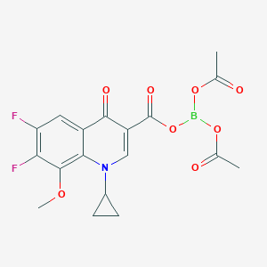 B045513 Diacetyloxyboranyl 1-cyclopropyl-6,7-difluoro-8-methoxy-4-oxoquinoline-3-carboxylate CAS No. 139678-43-6