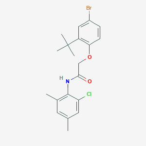 molecular formula C20H23BrClNO2 B4551301 2-(4-bromo-2-tert-butylphenoxy)-N-(2-chloro-4,6-dimethylphenyl)acetamide 