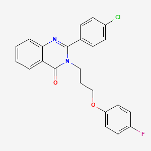 2-(4-CHLOROPHENYL)-3-[3-(4-FLUOROPHENOXY)PROPYL]-3,4-DIHYDROQUINAZOLIN-4-ONE